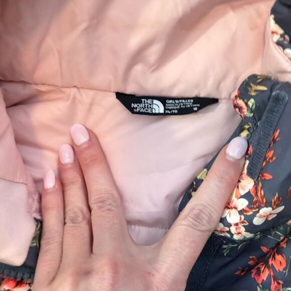 Girls The North Face Floral Freedom Extreme Insulated Jacket- Size XL - Picture 5 of 5